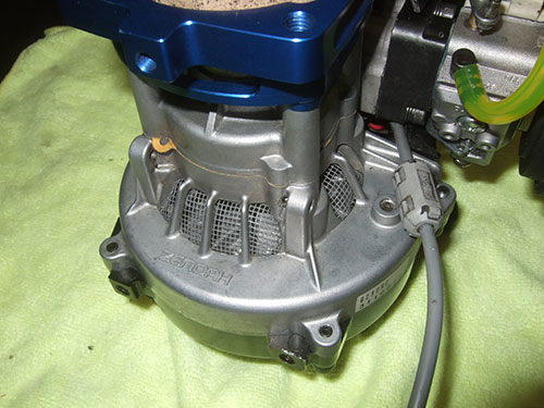 Losi 5ive T - Custom Upgrade Parts OBR O'Neill Brothers Racing Full Mod 30.5 Engine - Fly Wheel Fan cover screen mesh mod 