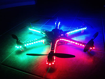 DJI F550 Flame Wheel Multirotor - T-Motor Intall & LED lights