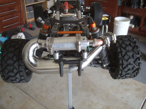 HPI Baja 5B SS - Upgrades - DDM Silencer with custom piping