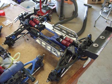 Over view with cutom battery tray and RX holder