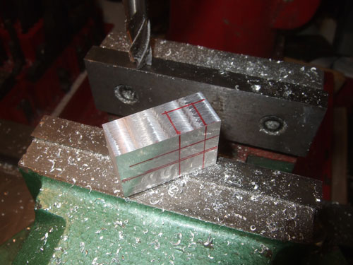 Savage 5T - In this picture you will see the lines I mark to where I need to make the cuts.