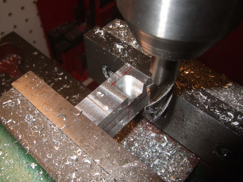 Savage 5T - This is my first cut and here is where the tabs that stick out from the A-Arms will drop in.