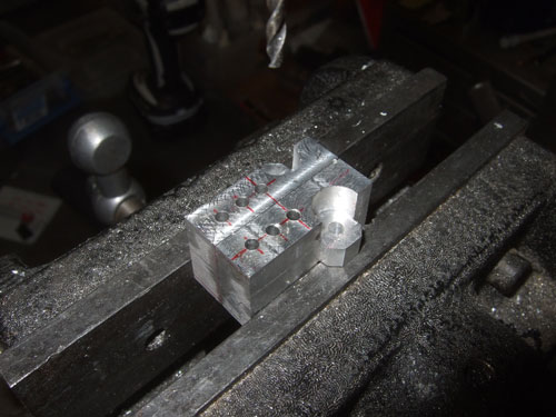 Savage 5T - These are the holes to mount the shocks, I will need to tap each of the hole