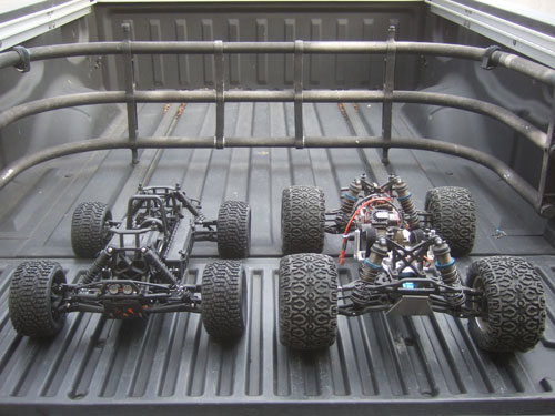 HPI Savage Flux HP Next to a Brushless LST