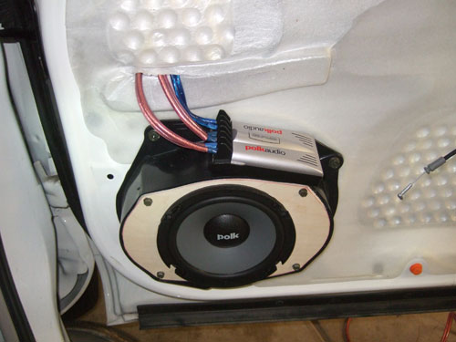 Nissan Titan Stereo Upgrade - Polk crossover mounting locaton