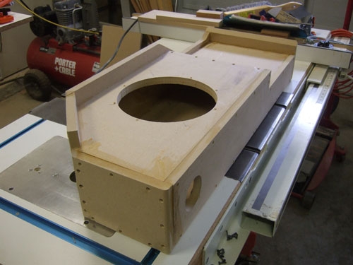 Custom subwoofer enclosure - bottom view