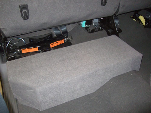 Custom subwoofer enclosure -  Test fit in the truck